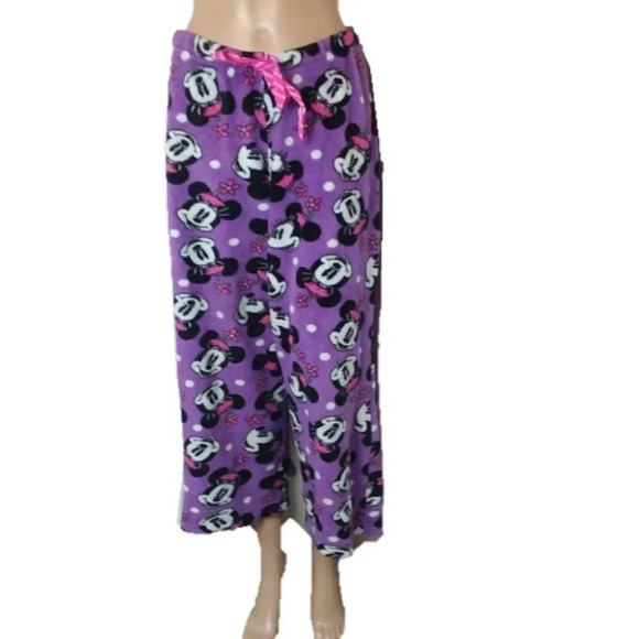 DISNEY MINNIE MOUSE PURPLE FLEECE PANTS - Picture 3 of 5